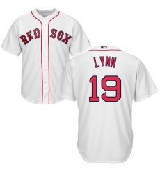 Youth Majestic Boston Red Sox #19 Fred Lynn Authentic White Home Cool Base MLB Jersey