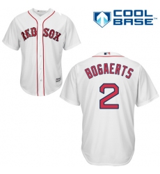 Youth Majestic Boston Red Sox #2 Xander Bogaerts Authentic White Home Cool Base MLB Jersey