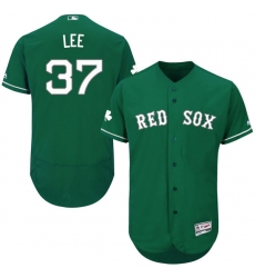 Men's Majestic Boston Red Sox #37 Bill Lee Green Celtic Flexbase Authentic Collection MLB Jersey