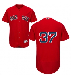 Men's Majestic Boston Red Sox #37 Bill Lee Red Alternate Flex Base Authentic Collection MLB Jersey