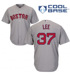 Men's Majestic Boston Red Sox #37 Bill Lee Replica Grey Road Cool Base MLB Jersey