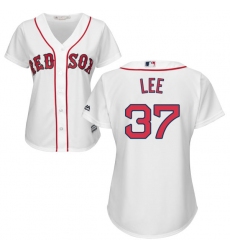 Women's Majestic Boston Red Sox #37 Bill Lee Authentic White Home MLB Jersey