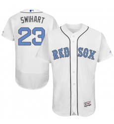 Men's Majestic Boston Red Sox #23 Blake Swihart Authentic White 2016 Father's Day Fashion Flex Base MLB Jersey