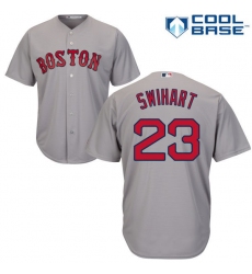 Men's Majestic Boston Red Sox #23 Blake Swihart Replica Grey Road Cool Base MLB Jersey