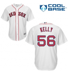 Men's Majestic Boston Red Sox #56 Joe Kelly Replica White Home Cool Base MLB Jersey