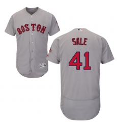Men's Majestic Boston Red Sox #41 Chris Sale Grey Flexbase Authentic Collection MLB Jersey