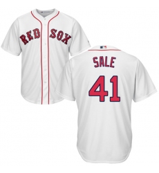 Youth Majestic Boston Red Sox #41 Chris Sale Replica White Home Cool Base MLB Jersey