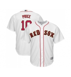 Youth Boston Red Sox #10 David Price Authentic White 2019 Gold Program Cool Base Baseball Jersey