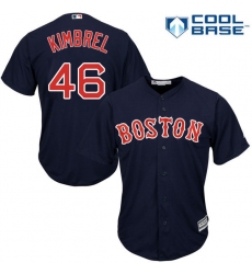 Men's Majestic Boston Red Sox #46 Craig Kimbrel Replica Navy Blue Alternate Road Cool Base MLB Jersey