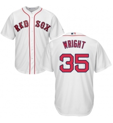 Youth Majestic Boston Red Sox #35 Steven Wright Authentic White Home Cool Base MLB Jersey