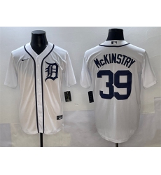 Men's Detroit Tigers #39 Zach McKinstry White Cool Base Stitched Baseball Jersey