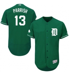 Men's Majestic Detroit Tigers #13 Lance Parrish Green Celtic Flexbase Authentic Collection MLB Jersey