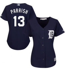 Women's Majestic Detroit Tigers #13 Lance Parrish Authentic Navy Blue Alternate Cool Base MLB Jersey