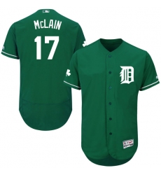 Men's Majestic Detroit Tigers #17 Denny McLain Green Celtic Flexbase Authentic Collection MLB Jersey