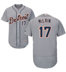 Men's Majestic Detroit Tigers #17 Denny McLain Grey Road Flex Base Authentic Collection MLB Jersey