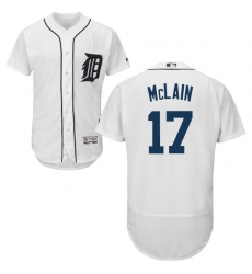 Men's Majestic Detroit Tigers #17 Denny McLain White Home Flex Base Authentic Collection MLB Jersey