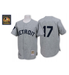 Men's Mitchell and Ness 1968 Detroit Tigers #17 Denny Mclain Replica Grey Throwback MLB Jersey