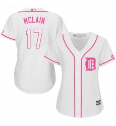 Women's Majestic Detroit Tigers #17 Denny McLain Replica White Fashion Cool Base MLB Jersey