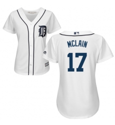 Women's Majestic Detroit Tigers #17 Denny McLain Replica White Home Cool Base MLB Jersey