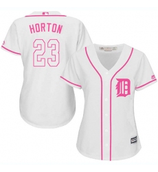 Women's Majestic Detroit Tigers #23 Willie Horton Authentic White Fashion Cool Base MLB Jersey