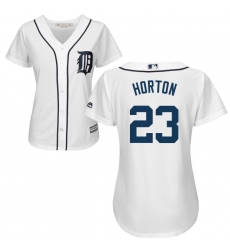 Women's Majestic Detroit Tigers #23 Willie Horton Authentic White Home Cool Base MLB Jersey