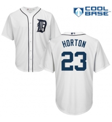 Youth Majestic Detroit Tigers #23 Willie Horton Authentic White Home Cool Base MLB Jersey