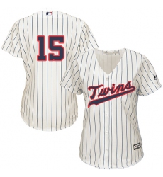 Women's Majestic Minnesota Twins #15 Glen Perkins Authentic Cream Alternate Cool Base MLB Jersey