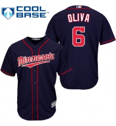Men's Majestic Minnesota Twins #6 Tony Oliva Authentic Light Blue Cooperstown Throwback MLB Jersey