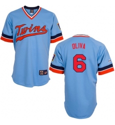 Men's Majestic Minnesota Twins #6 Tony Oliva Replica Light Blue Cooperstown Throwback MLB Jersey