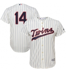 Youth Majestic Minnesota Twins #14 Kent Hrbek Authentic Cream Alternate Cool Base MLB Jersey