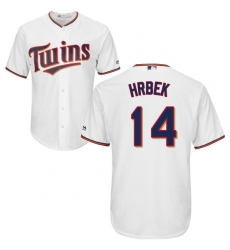 Youth Majestic Minnesota Twins #14 Kent Hrbek Authentic White Home Cool Base MLB Jersey