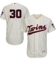 Men's Majestic Minnesota Twins #30 Kennys Vargas Authentic Cream Alternate Flex Base Authentic Collection MLB Jersey