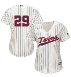 Women's Majestic Minnesota Twins #29 Rod Carew Authentic Cream Alternate Cool Base MLB Jersey