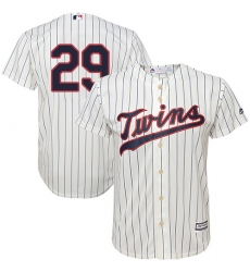Youth Majestic Minnesota Twins #29 Rod Carew Replica Cream Alternate Cool Base MLB Jersey