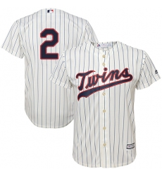 Youth Majestic Minnesota Twins #2 Brian Dozier Authentic Cream Alternate Cool Base MLB Jersey
