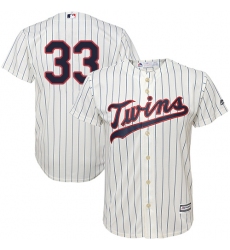 Youth Majestic Minnesota Twins #33 Justin Morneau Authentic Cream Alternate Cool Base MLB Jersey