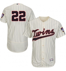 Men's Majestic Minnesota Twins #22 Miguel Sano Authentic Cream Alternate Flex Base Authentic Collection MLB Jersey