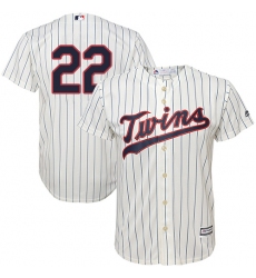 Youth Majestic Minnesota Twins #22 Miguel Sano Authentic Cream Alternate Cool Base MLB Jersey