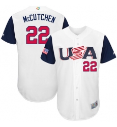 Youth USA Baseball Majestic #22 Andrew McCutchen White 2017 World Baseball Classic Authentic Team Jersey