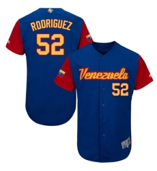 Men's Venezuela Baseball Majestic #52 Eduardo Rodriguez Royal Blue 2017 World Baseball Classic Authentic Team Jersey