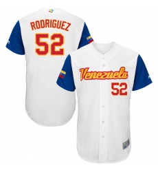 Men's Venezuela Baseball Majestic #52 Eduardo Rodriguez White 2017 World Baseball Classic Authentic Team Jersey