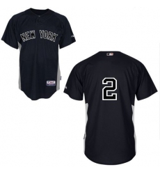 Men's Majestic New York Yankees #2 Derek Jeter Authentic Black MLB Jersey
