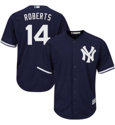 Youth Majestic New York Yankees #14 Brian Roberts Authentic Navy Blue Alternate MLB Jersey