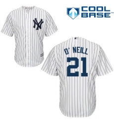 Youth Majestic New York Yankees #21 Paul O'Neill Authentic White Home MLB Jersey
