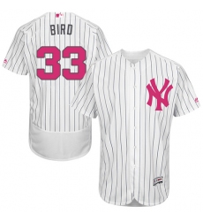 Men's Majestic New York Yankees #33 Greg Bird Authentic White 2016 Mother's Day Fashion Flex Base MLB Jersey