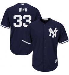 Youth Majestic New York Yankees #33 Greg Bird Authentic Navy Blue Alternate MLB Jersey