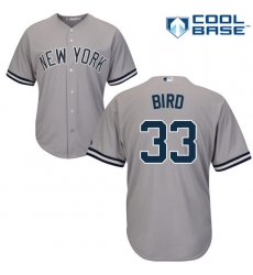 Youth Majestic New York Yankees #33 Greg Bird Replica Grey Road MLB Jersey