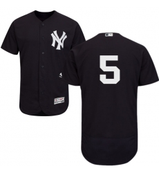 Men's Majestic New York Yankees #5 Joe DiMaggio Navy Blue Alternate Flex Base Authentic Collection MLB Jersey