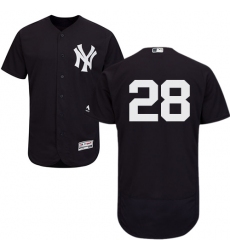 Men's Majestic New York Yankees #28 Austin Romine Navy Blue Alternate Flex Base Authentic Collection MLB Jersey