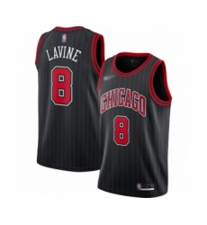 Youth Chicago Bulls #8 Zach LaVine Swingman Black Finished Basketball Jersey - Statement Edition